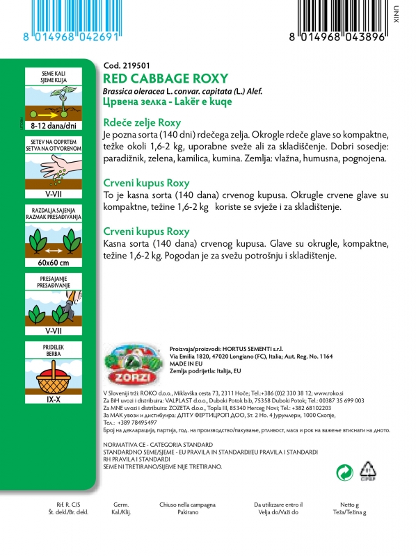 Slika Zelje Roxy - Semenska vrečka Zorzi