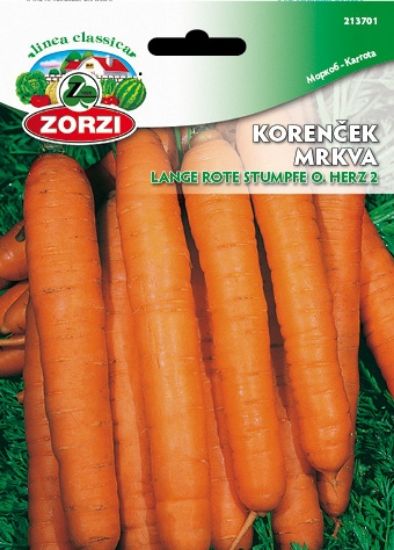 Picture of Carrot Long Red Stump without Heart 2 - Zorzi seed packet