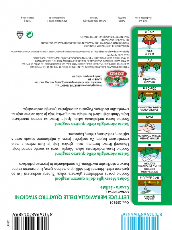 Bild von Salat Mereviglia delle 4 stagioni - Zorzi Samenbeutel