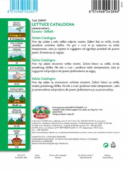 Bild von Salat Catalogna - Zorzi Samenbeutel
