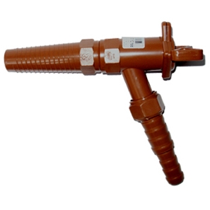 Picture of PVC tap for wooden barrel - 3/4, brown