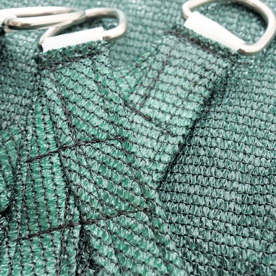 Bild von Beschattungsnetz, 3.6 x 3.6m, mit Metallring (90 % Beschattung), grün