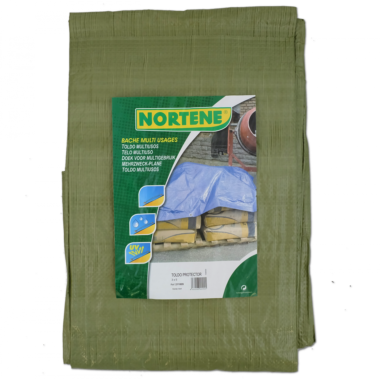 Picture of Construction tarpaulin, green, 4 x 6m, 80g