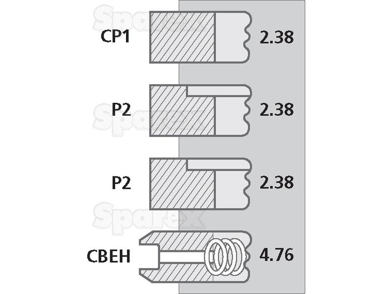 Bild von Kolbenringe 91.4 mm, DM