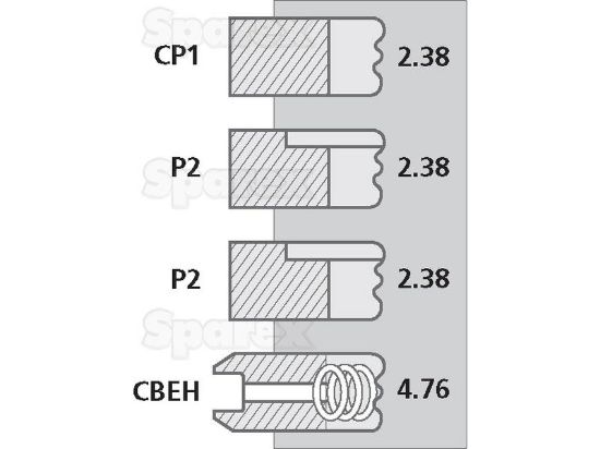 Bild von Kolbenringe 91.4 mm, DM