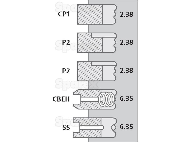 Bild von Kolbenringe S44, 98.4 mm, TAM 75-80