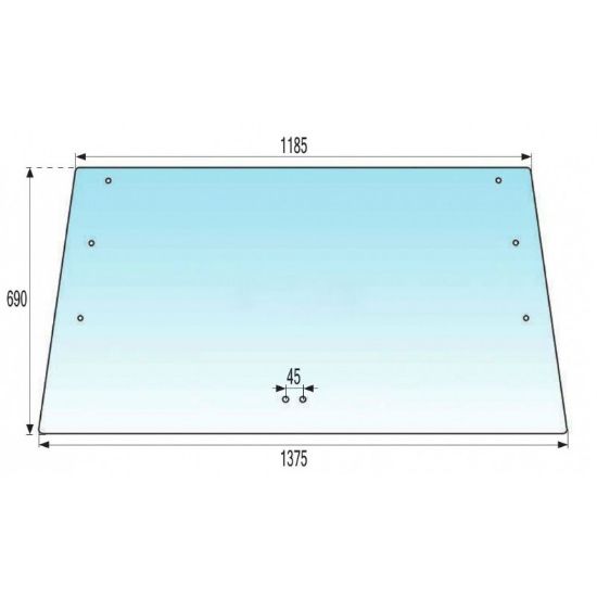 Picture of Rear cabin window, Torpedo - 45mm between holes