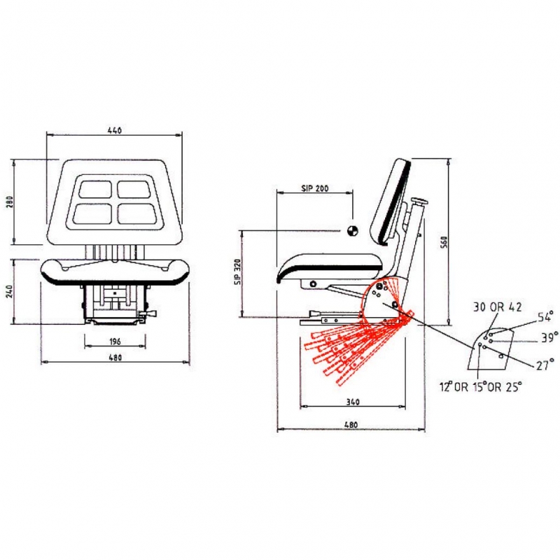 Slika Sedež za traktor Imt,TD180