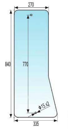 Bild von Scheibe der Kabine, Sichtglas, vorne, IMT 542