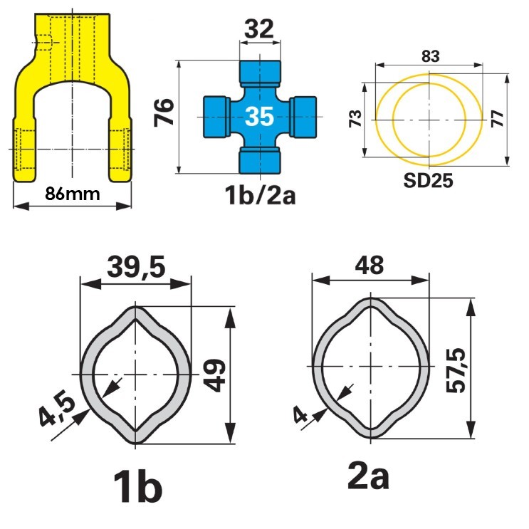 Bild von Gelenkwelle, 06 W400E-710, für Seilwinde, Walterscheid
