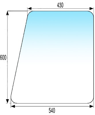 Bild von Türscheibe, oben, IMT 539, Orašje, Gummi, ohne Bohrungen