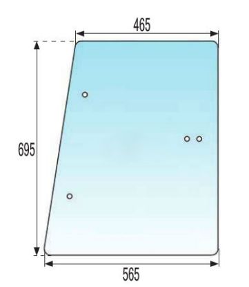 Bild von Scheibe der Kabine, seitlich, Orašje, IMT 542, 560, 4 Bohrungen