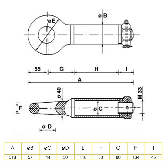 Bild von Zugöse für Anhänger, drehbar, 10t, O50mm