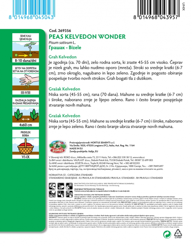 Picture of Pea Kelvedon, packet