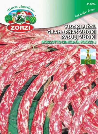 Slika Fižol visok Borlotto Lingua Di Fuoco 3 500g