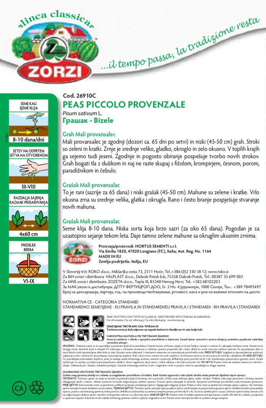 Bild von Erbsen Kleiner Provenzaler, Beutel