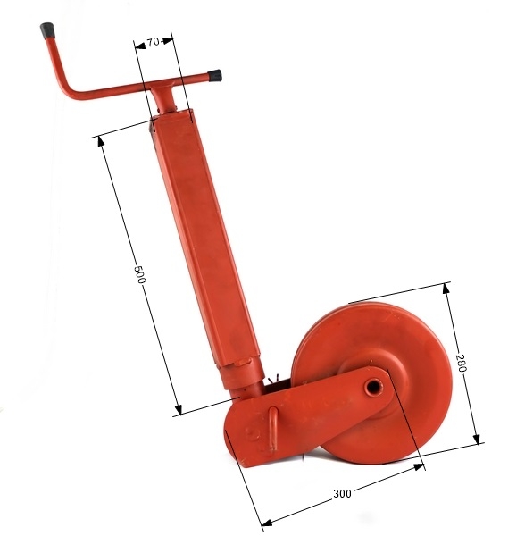 Bild von Stützrad, 70x70 - L-280mm