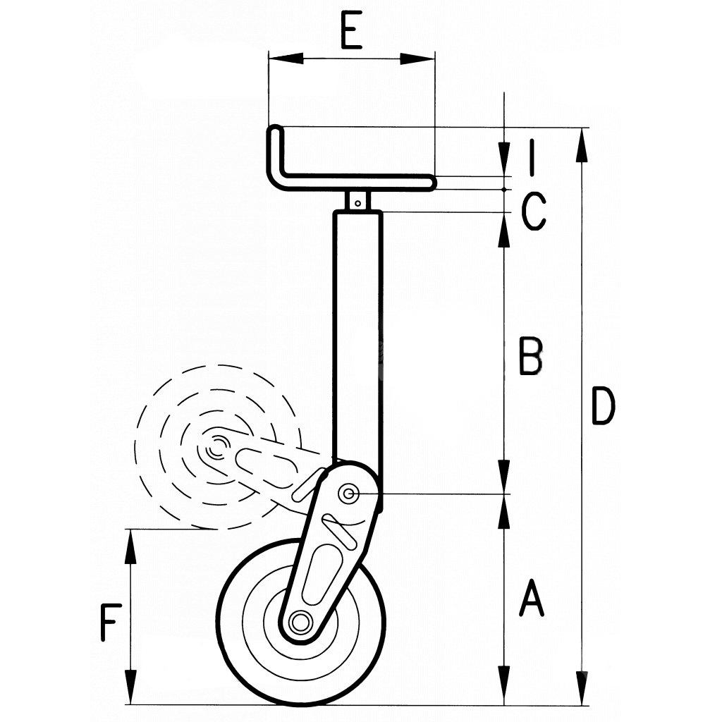 Bild von Stützrad, O60, aus Metall