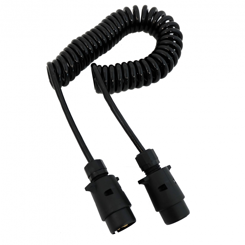 Bild von Spiralkabel mit Steckern, 7-polig