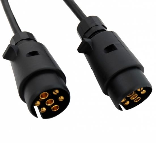 Bild von Spiralkabel mit Steckern, 7-polig