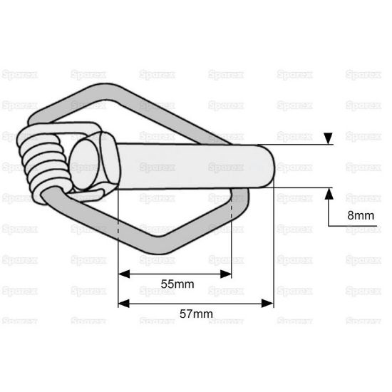 Picture of  Safety linch pin, O8 - spring retained