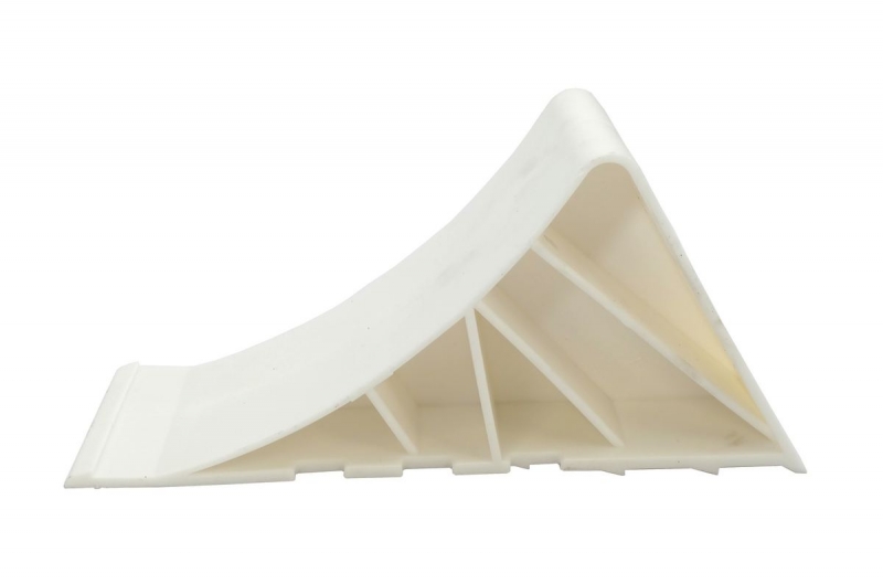 Picture of Wedge for under the wheel, PVC, white, 220x120x90
