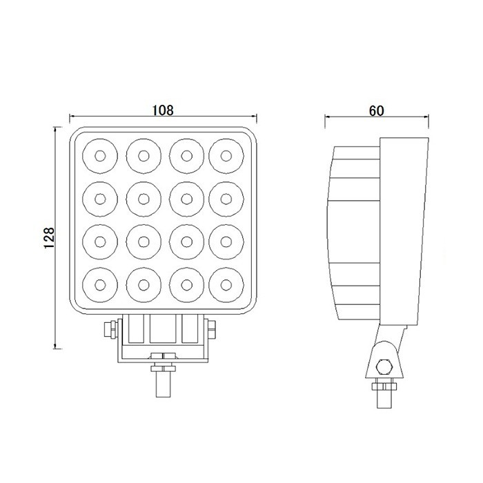 Slika Žaromet delovni LED12/24v - 48W 16x3W 2100Lm