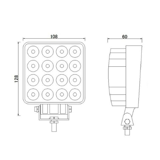 Slika Žaromet delovni LED12/24v - 48W 16x3W 2100Lm
