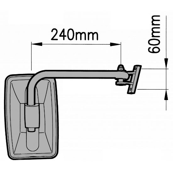 Bild von Spiegel, universell, mit Haler, rechts