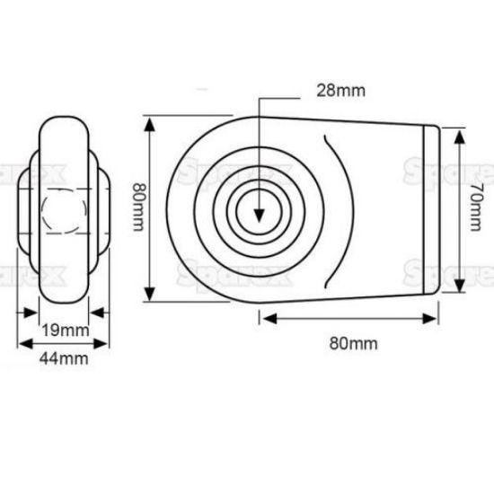 Picture of Lower link weld on ball end, O28