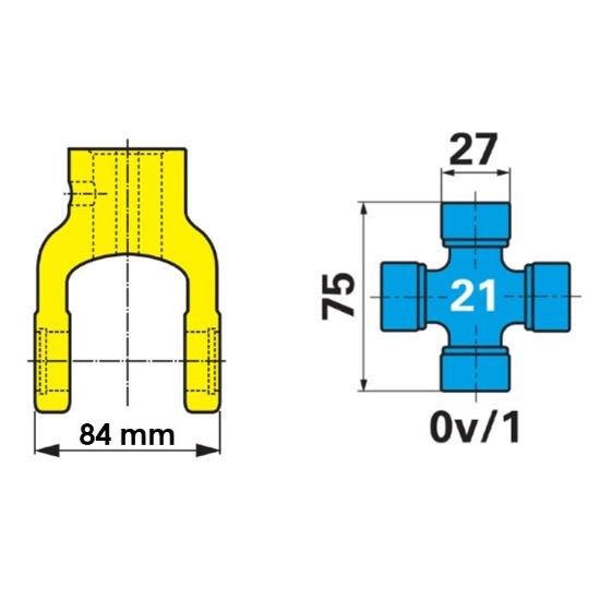 Bild von Gelenkwelle, 04 PS W300E-710/F5, für Kreiselmäher, Walterscheid