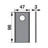 Slika Nož RK SIP ravni 152147607 D-96 x Š-48, M-21