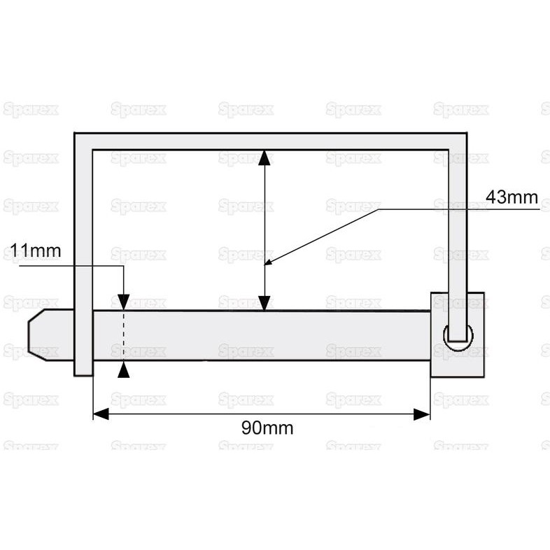 Picture of Shaft locking pin, O11x90mm 