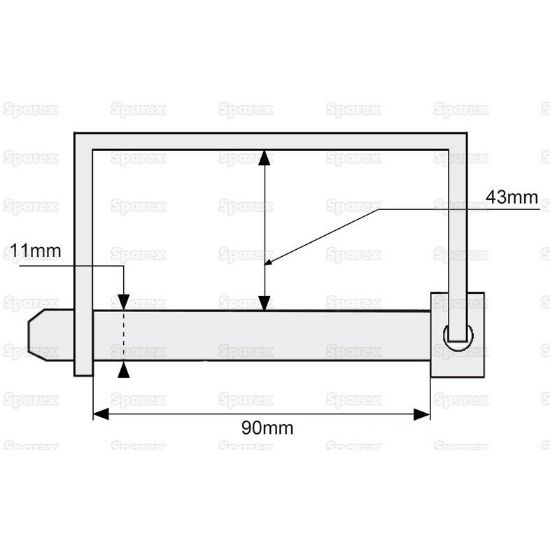Picture of Shaft locking pin, O11x90mm 