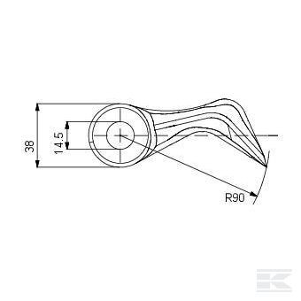 Slika Kladivo mulčerja INO TFZ - luknja 14,5, uho 40mm