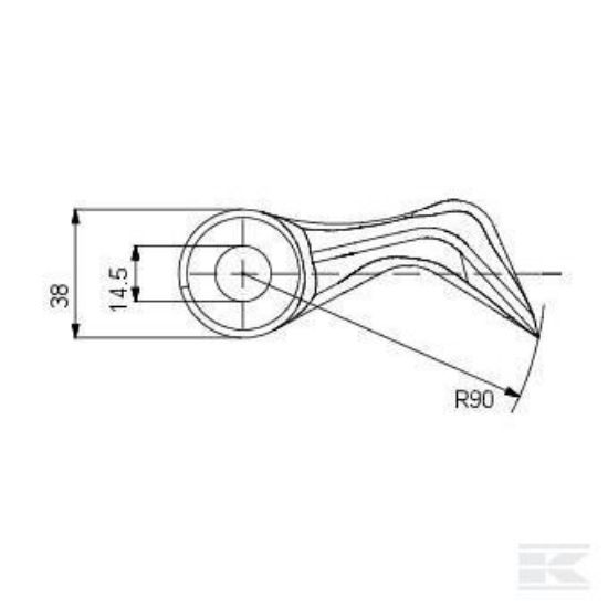 Slika Kladivo mulčerja INO TFZ - luknja 14,5, uho 40mm