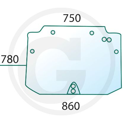 Bild von Scheibe der Kabine, hinten, T4050