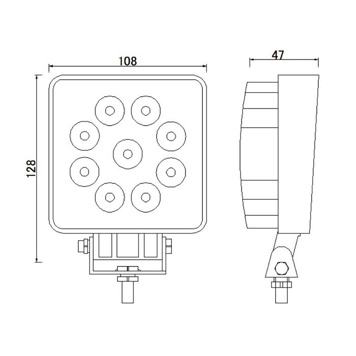 Picture of LED work light,12/24V-27W, 1800lm