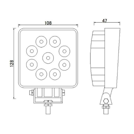 Picture of LED work light,12/24V-27W, 1800lm