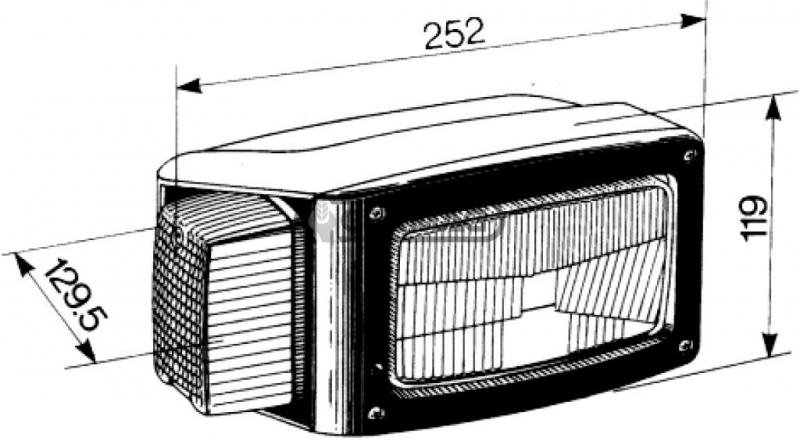 Picture of Headlight, front, with direction indicator, COBO, right-hand, 05.580.00.03
