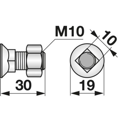 Bild von Vijak lemeža 10x30, 4-kotni