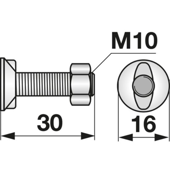 Bild von Vijak lemeža 10x30, 2-roba.