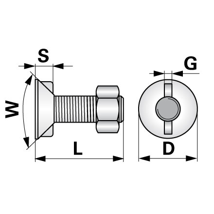 Bild von Scharschraube, 12x50, 2-Nasen