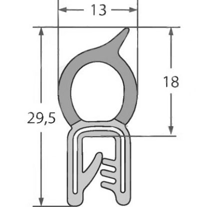 Slika Profil gumi kabine 960696(prodaja na kos-1M) 