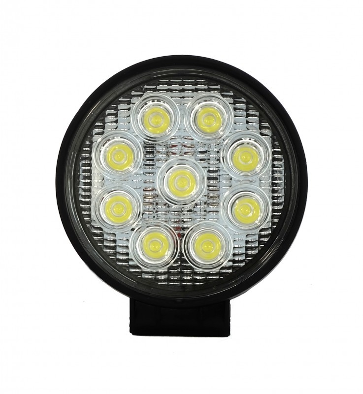 Picture of LED work light, 12/24V-27W, 9x3W, round, O115-1800Lm