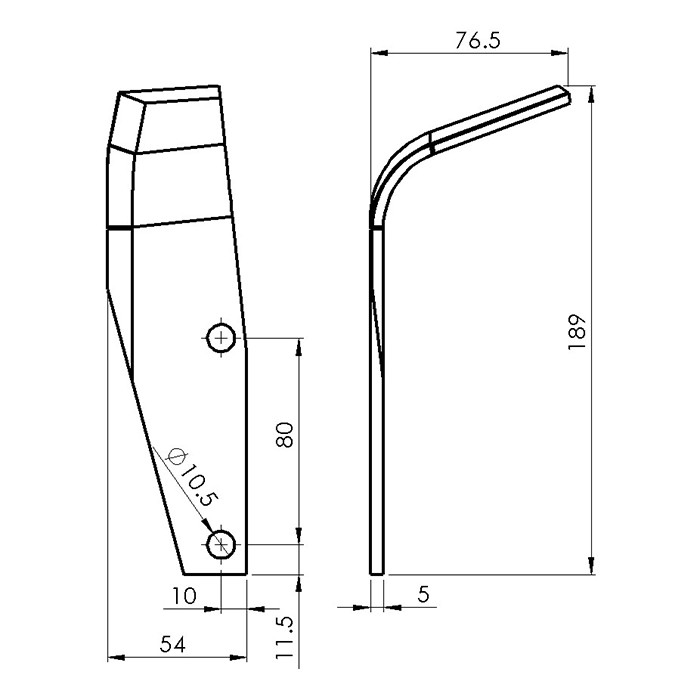 Bild von Fräsmesser, Goldoni 10KS, links oder rechts