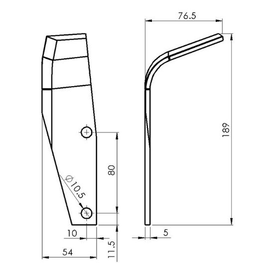 Bild von Fräsmesser, Goldoni 10KS, links oder rechts