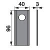 Slika Nož kosilnice Deutz Fahr-ravni96x40x3mm - FI 19