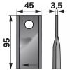 Bild von Nož kose Kuhn desni Š-45 x D-95, FI-16,2