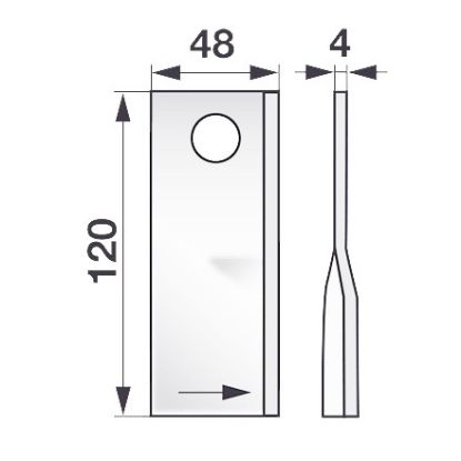 Bild von Nož kose Vicon levi Š-48 x D-120, FI-18,5